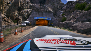 Un autre checkpoint toujours chaud à atteindre dans Sega Rally Championship 2022... Euh, Over Jump Rally : j'en perds mon latin... ;P