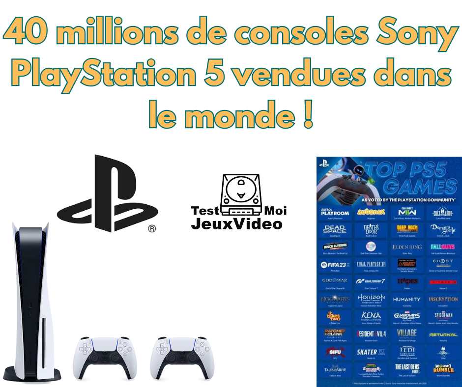 Sony vend 40 millions de consoles PlayStation 5 - TestMoiJeuxVidéo.Fr