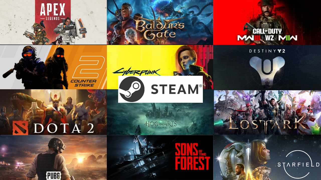 Le TOP 99 des jeux vidéo les plus joués sur Steam en 2023 ! - TestMoiJeuxVideo.Fr