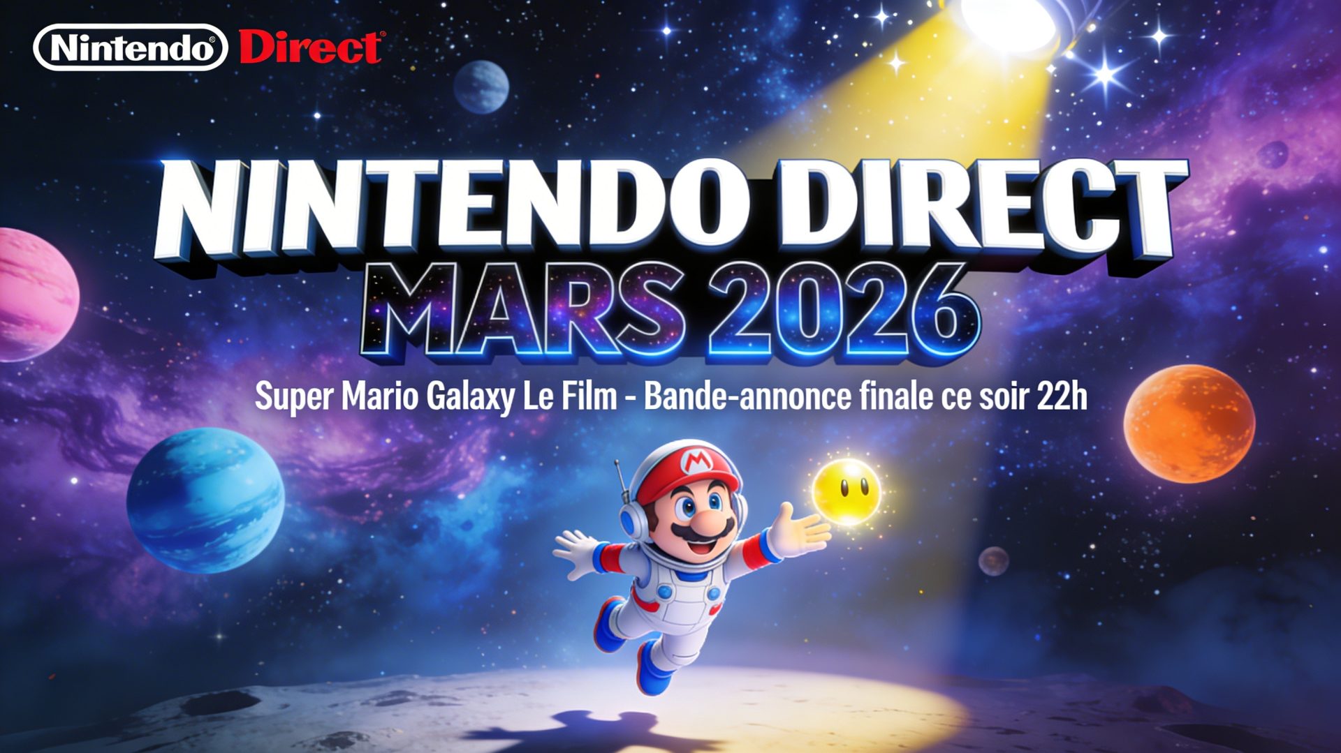Nintendo Direct – Super Mario Galaxy Le Film ce lundi 09 mars à 22 h !